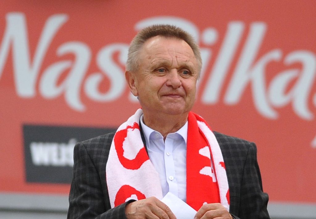 Bogusław Kaczmarek na meczu reprezentacji Polski